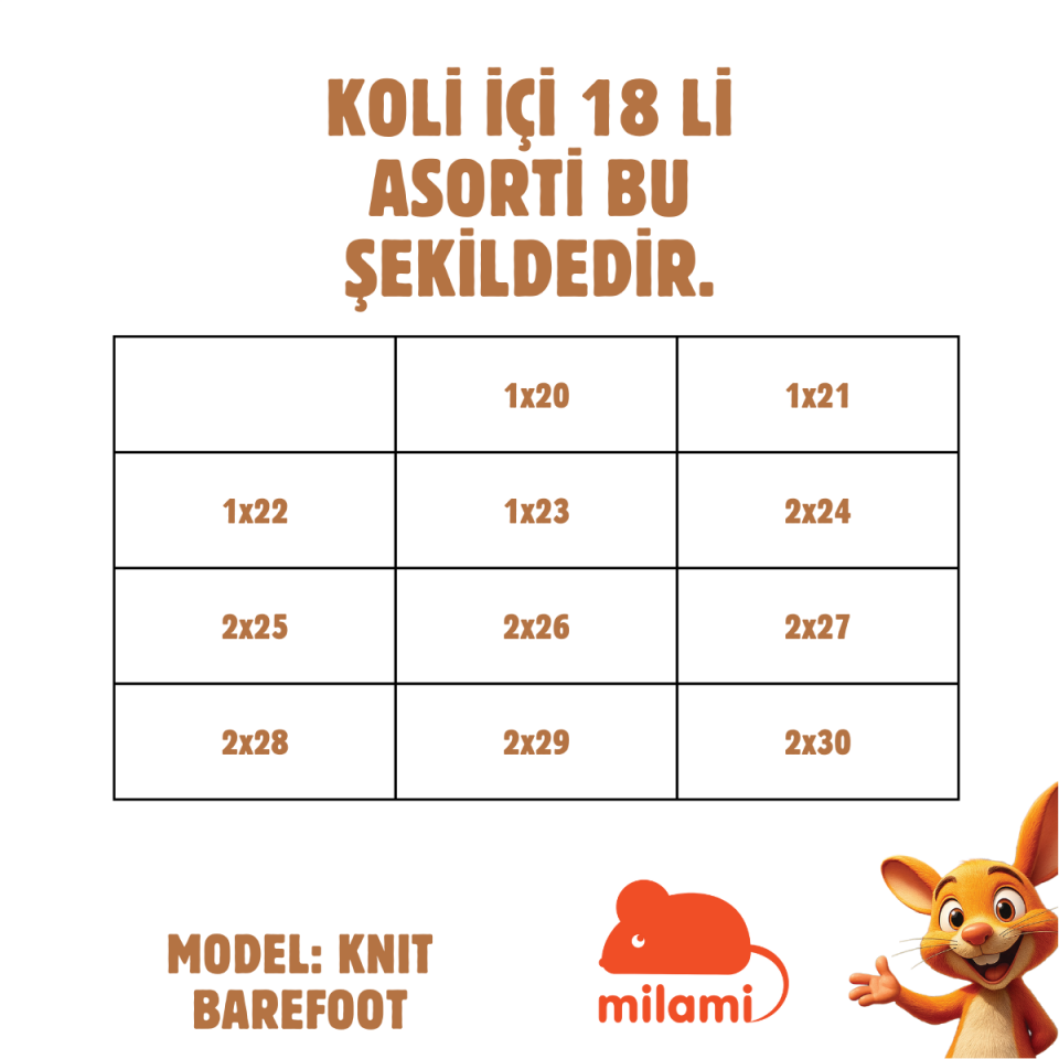 Barefoot Taban Mavi Renk Knit Örme Model BFKNIT-6