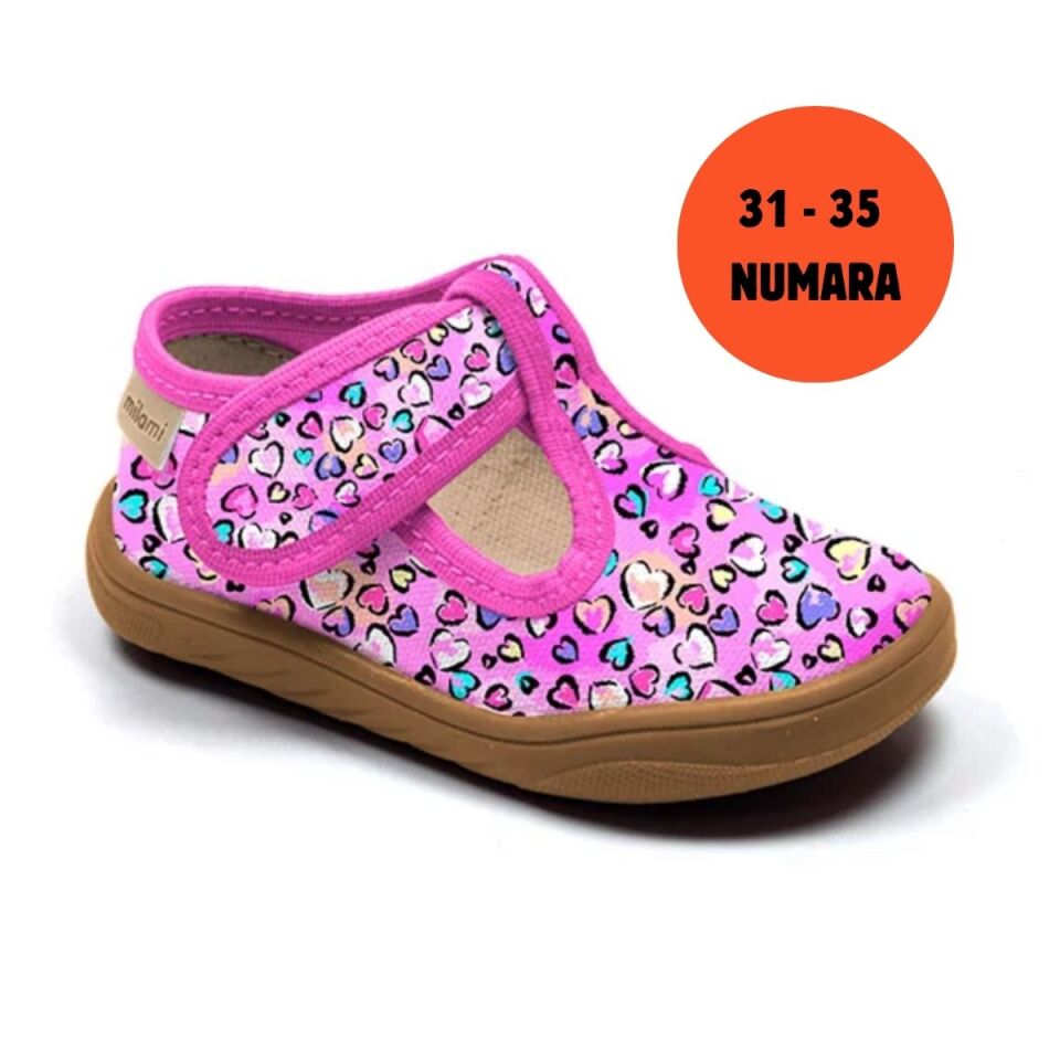 Barefoot Taban Pembe Kalp Desenli Yarı Açık Model BF1 3135