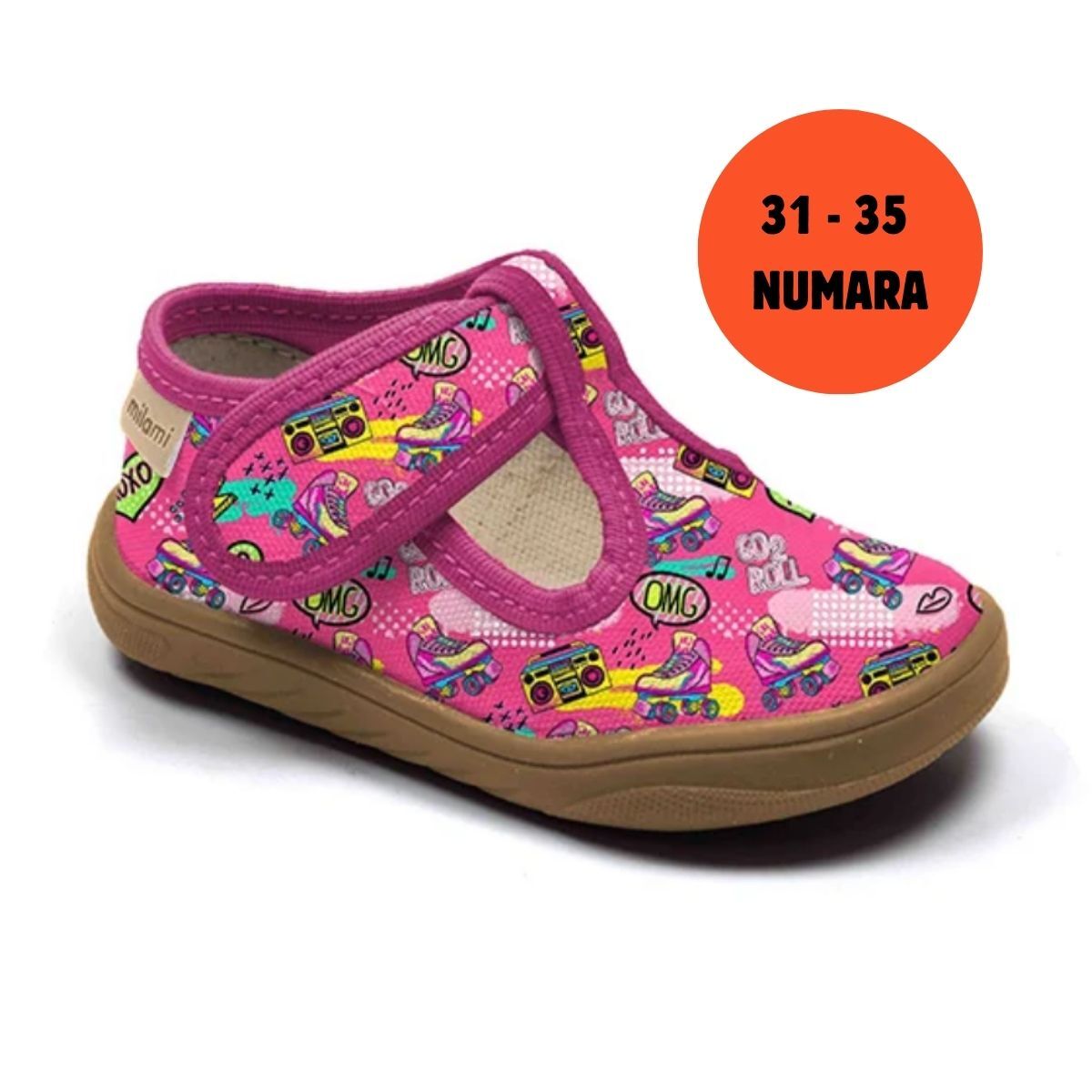 Barefoot Taban Pembe Kaykay ve Teyp Desenli Yarı Açık Model BF1 3135