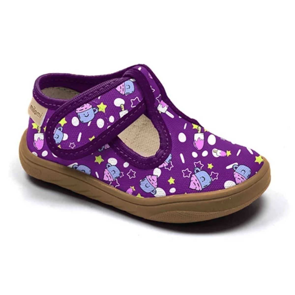 Barefoot Taban Mor Cupcake Desenli Yarı Açık Model BF1