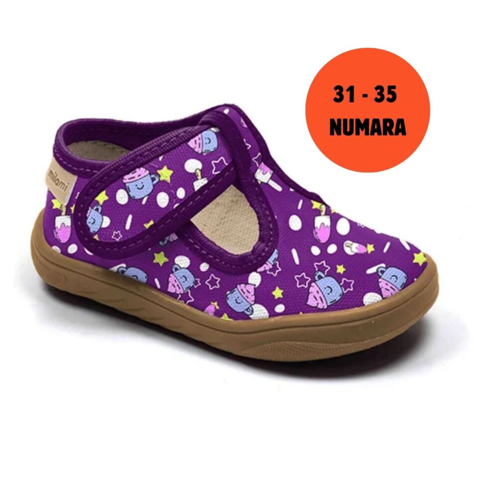 Barefoot Taban Mor Cupcake Desenli Yarı Açık Model BF1 3135