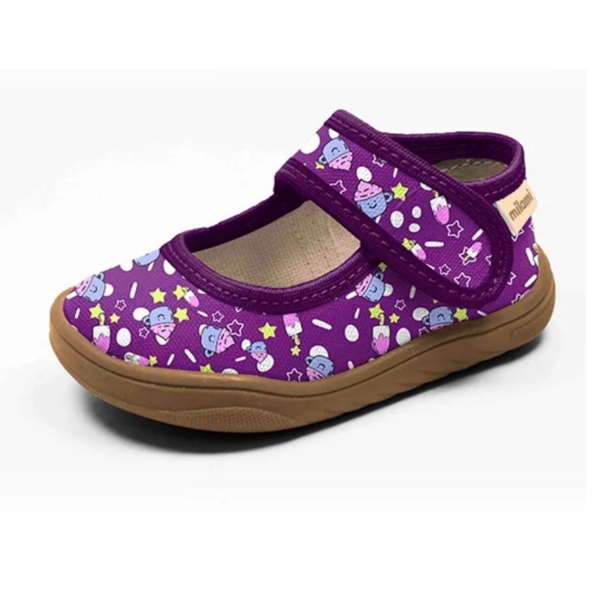 Barefoot Taban Mor Cupcake Desenli Babet Model BF5