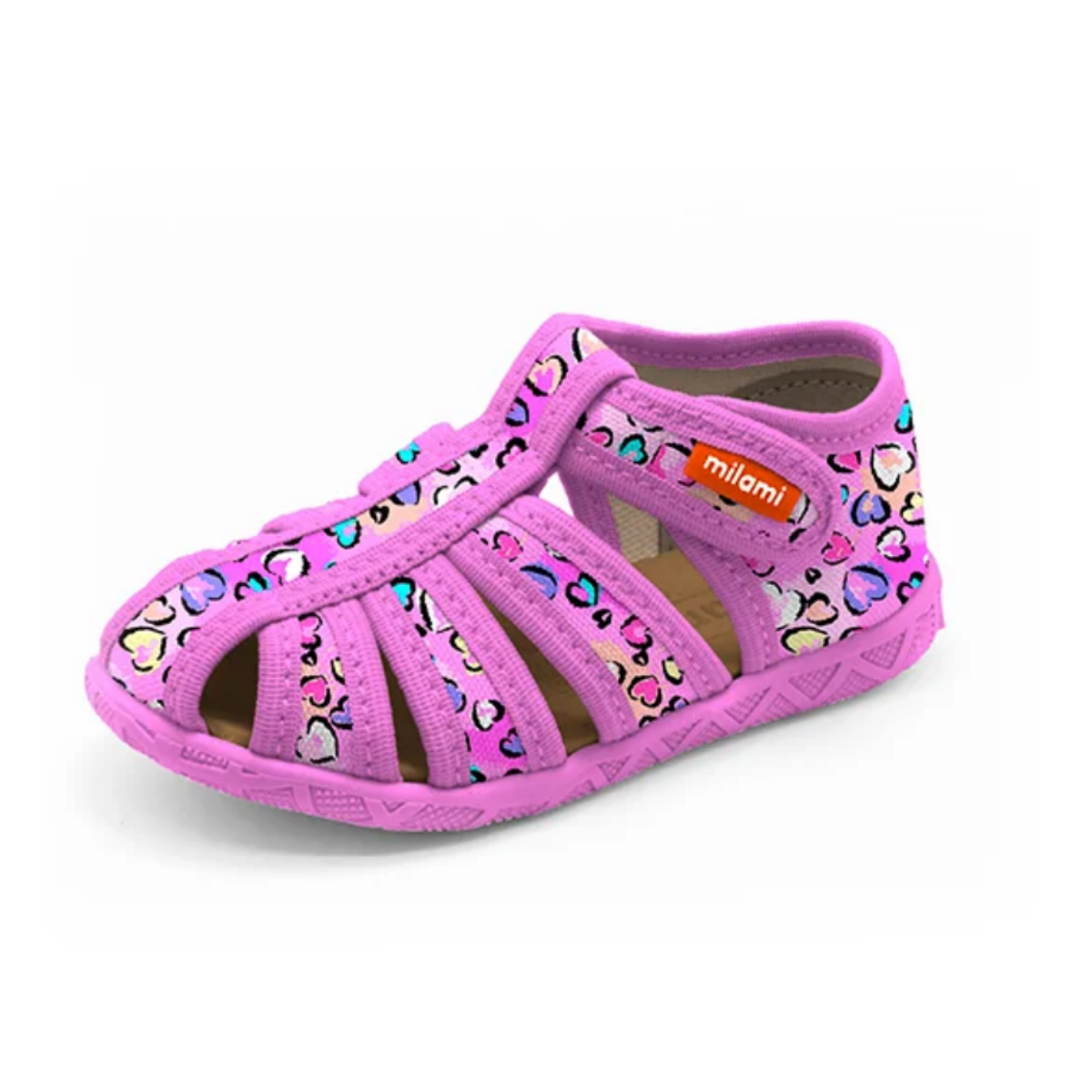 Premium Sandalet Tabanlı Pembe Kalp Desenli Model 114