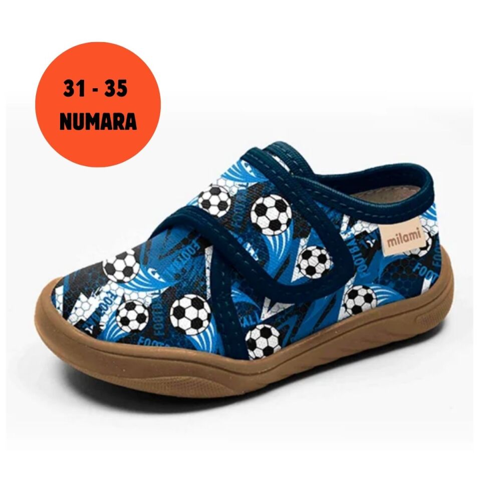 Barefoot Taban Lacivert Futbol Desenli Kapalı Model BF4 3135
