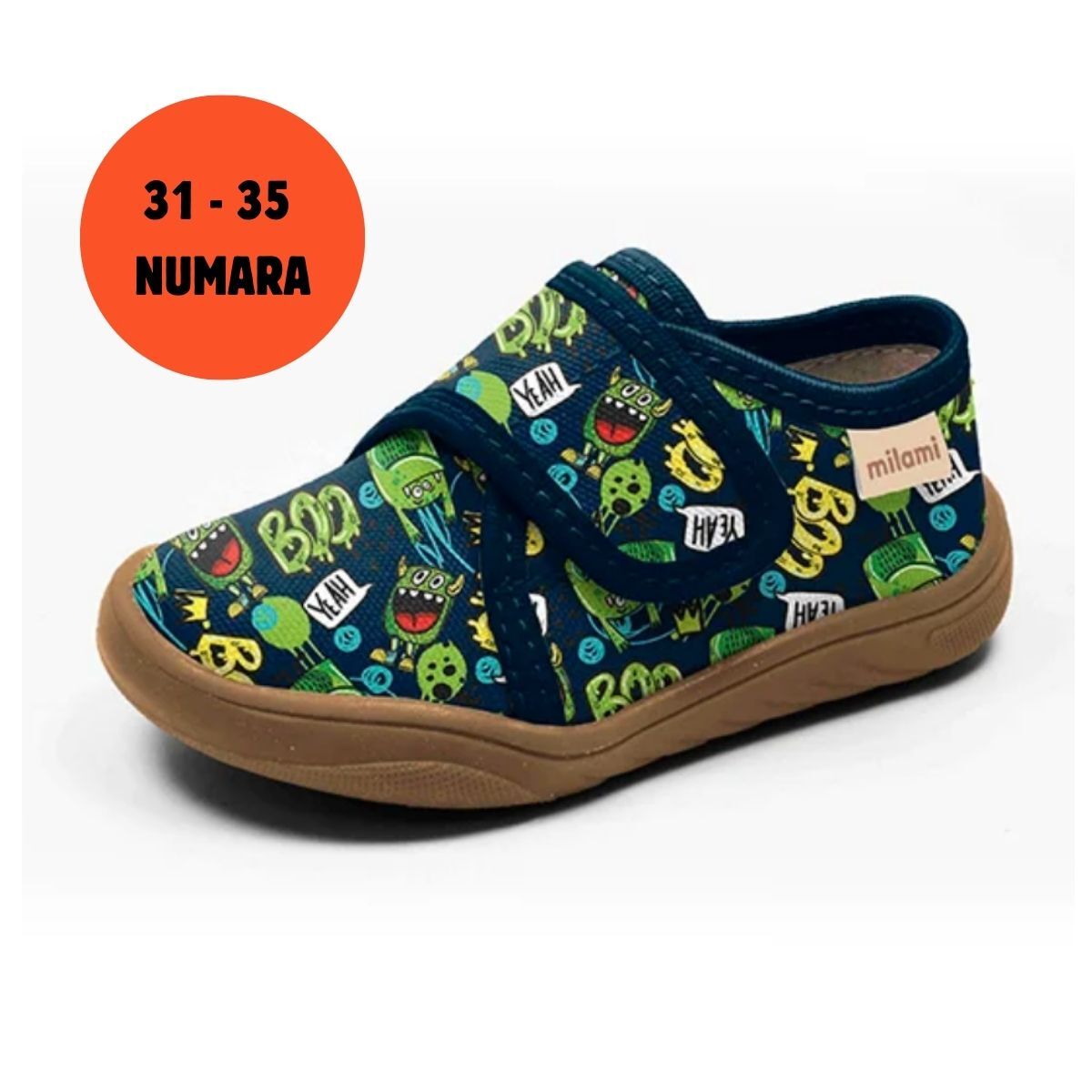 Barefoot Taban Lacivert Sevimli Canavar Desenli Kapalı Model BF4 3135