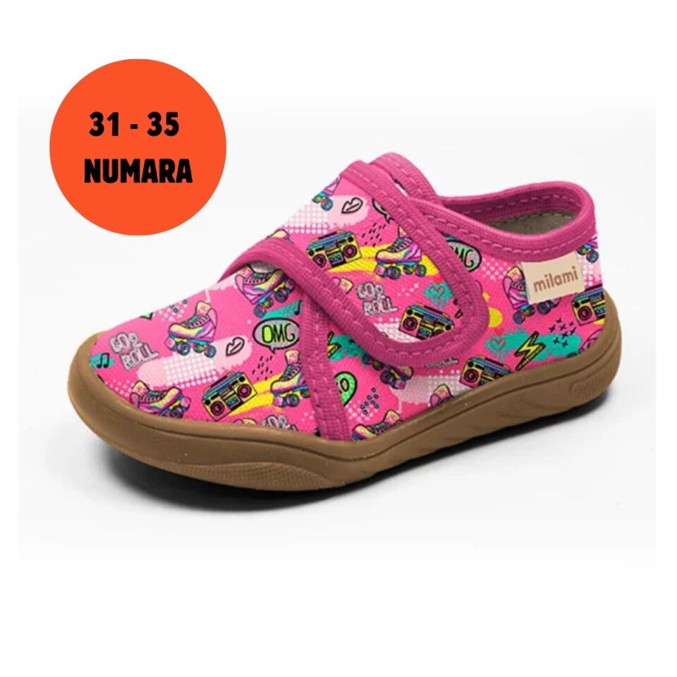 Barefoot Taban Pembe Kaykay ve Teyp Desenli Kapalı Model BF4 3135