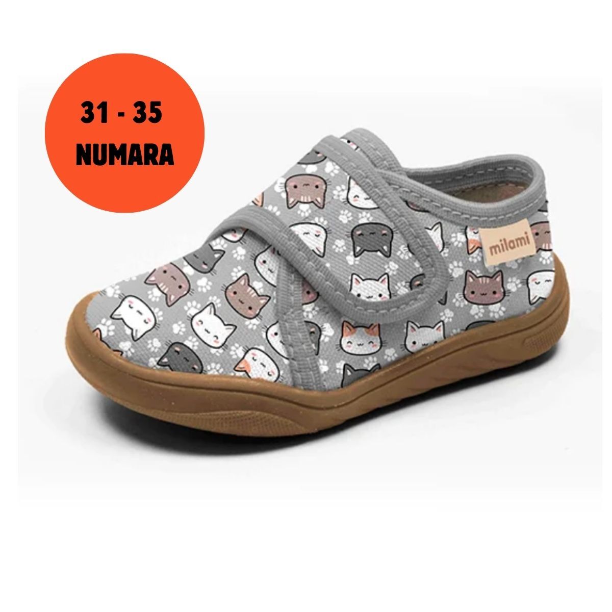 Barefoot Taban Gri Kedili Desen Kapalı Model BF4 3135