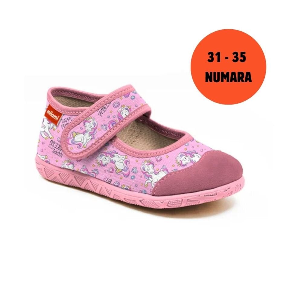 Premium Taban Mutlu Prenses Unicorn Desenli Babet Model 111  3135