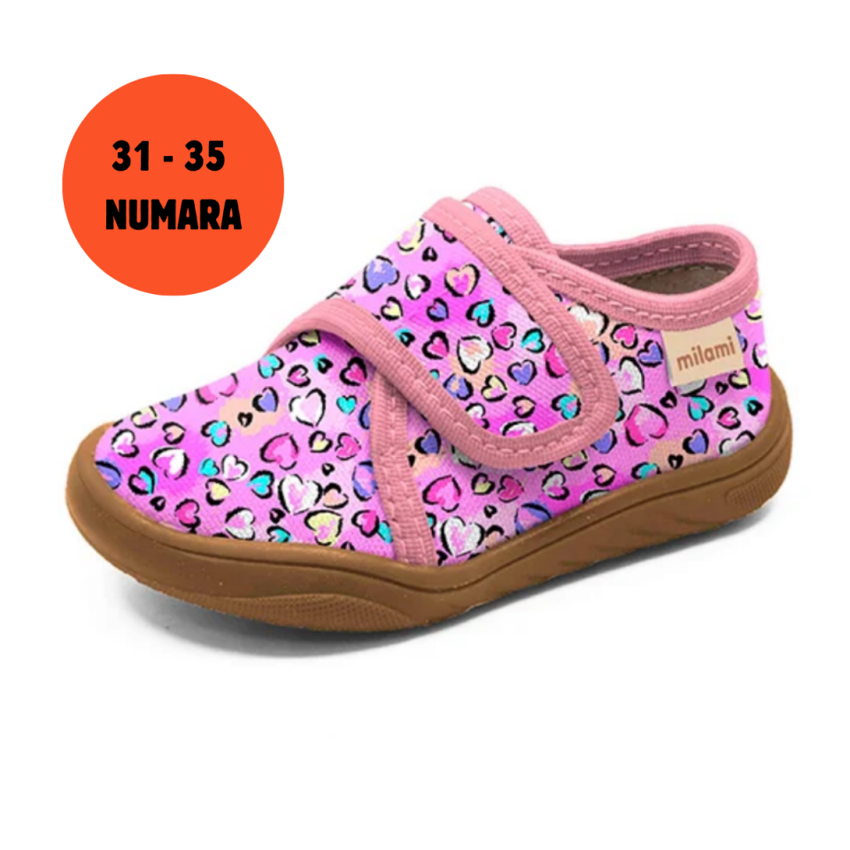 Barefoot Taban Pembe Kalp Desenli Kapalı Model BF4 3135