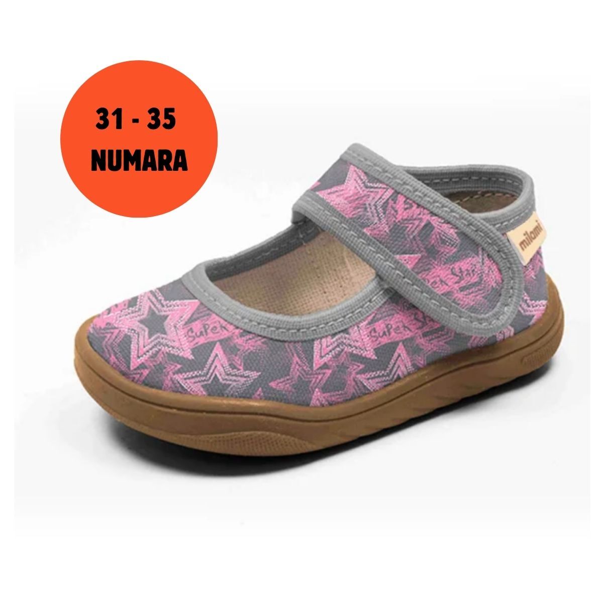Barefoot Taban Yıldız Desenli Babet Model BF5 31-35 Numara