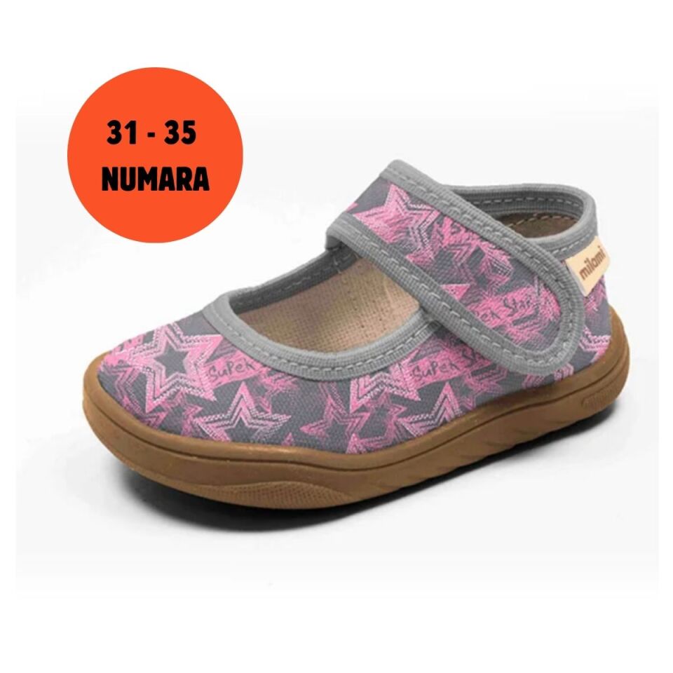 Barefoot Taban Yıldız Desenli Babet Model BF5 31-35 Numara