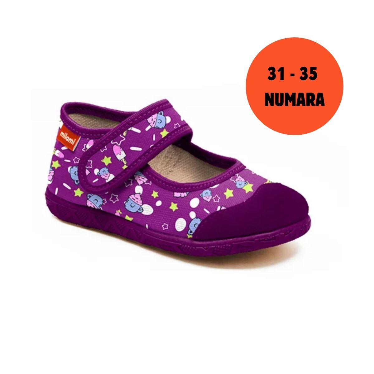Premium Taban Mor Cupcake Desenli Babet Model 111  3135