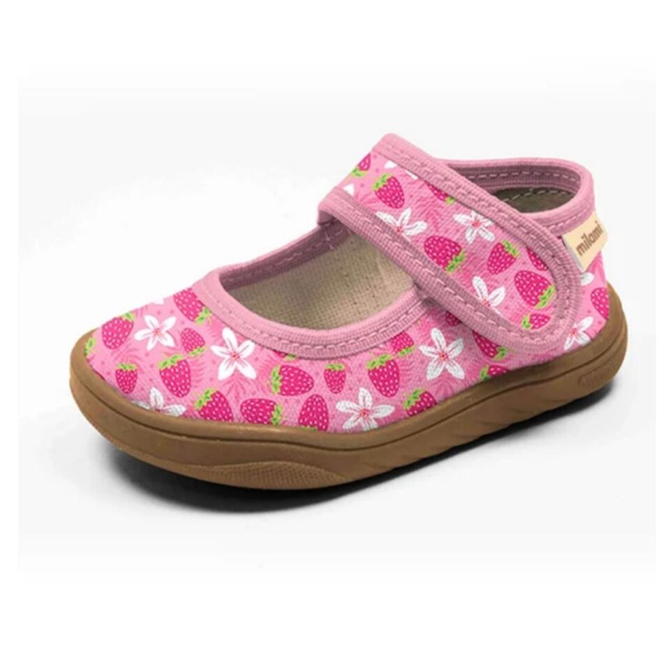 Barefoot Taban Çilek Çiçek Desenli Babet Model BF5