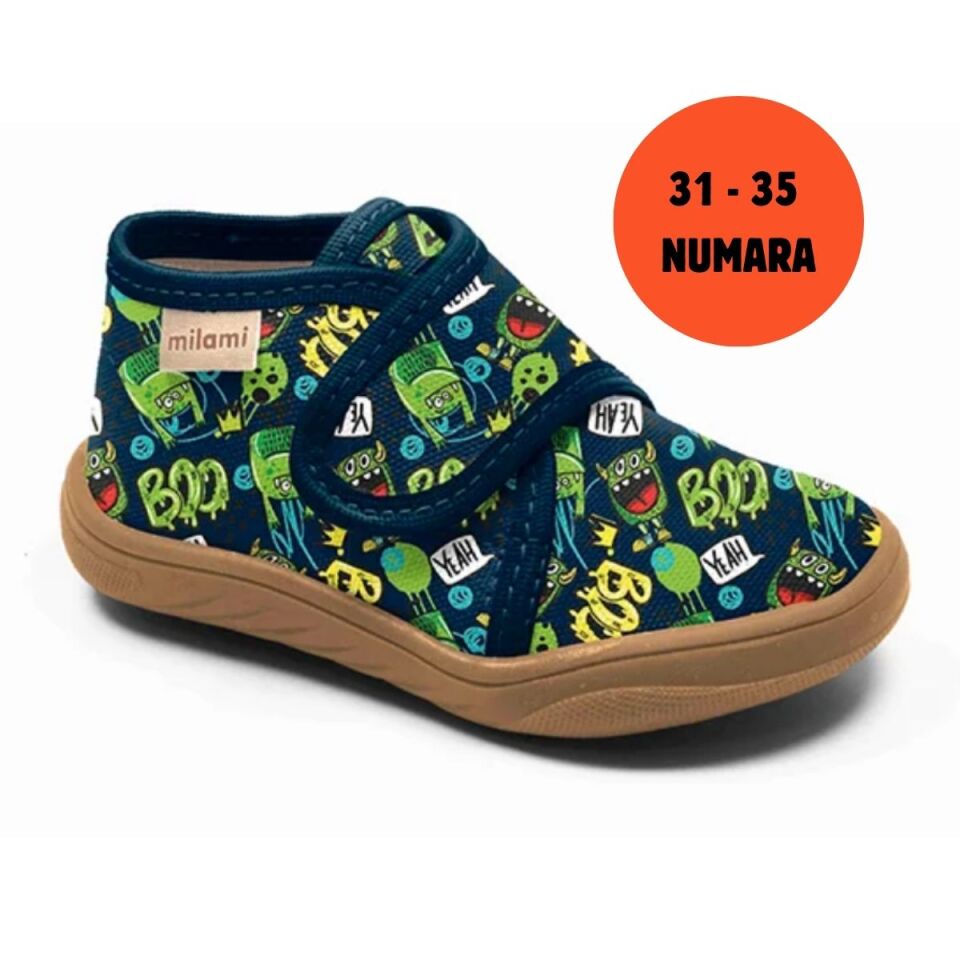 Barefoot Taban Lacivert Sevimli Canavar Desenli Model BF2 3135