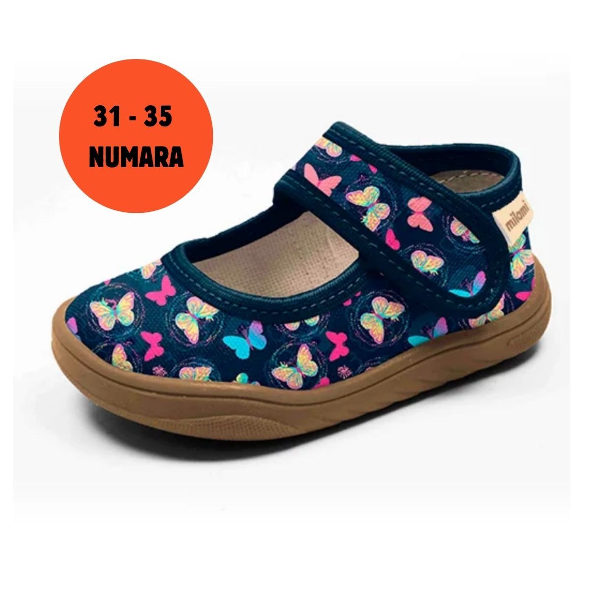 Barefoot Taban Kelebek Desenli Babet Model BF5 31-35 Numara