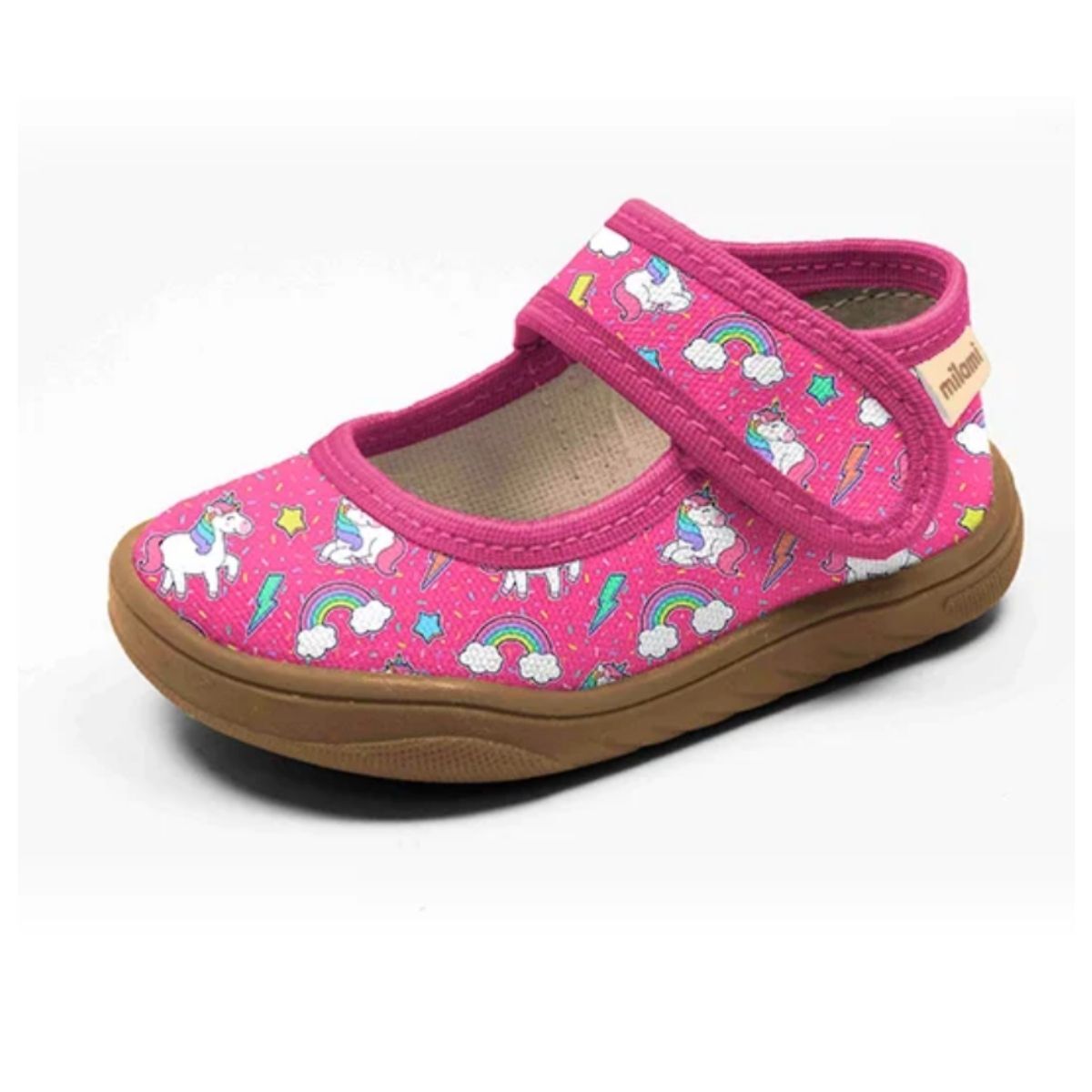 Barefoot Taban Fuşya Unicorn Desenli Babet Model BF5