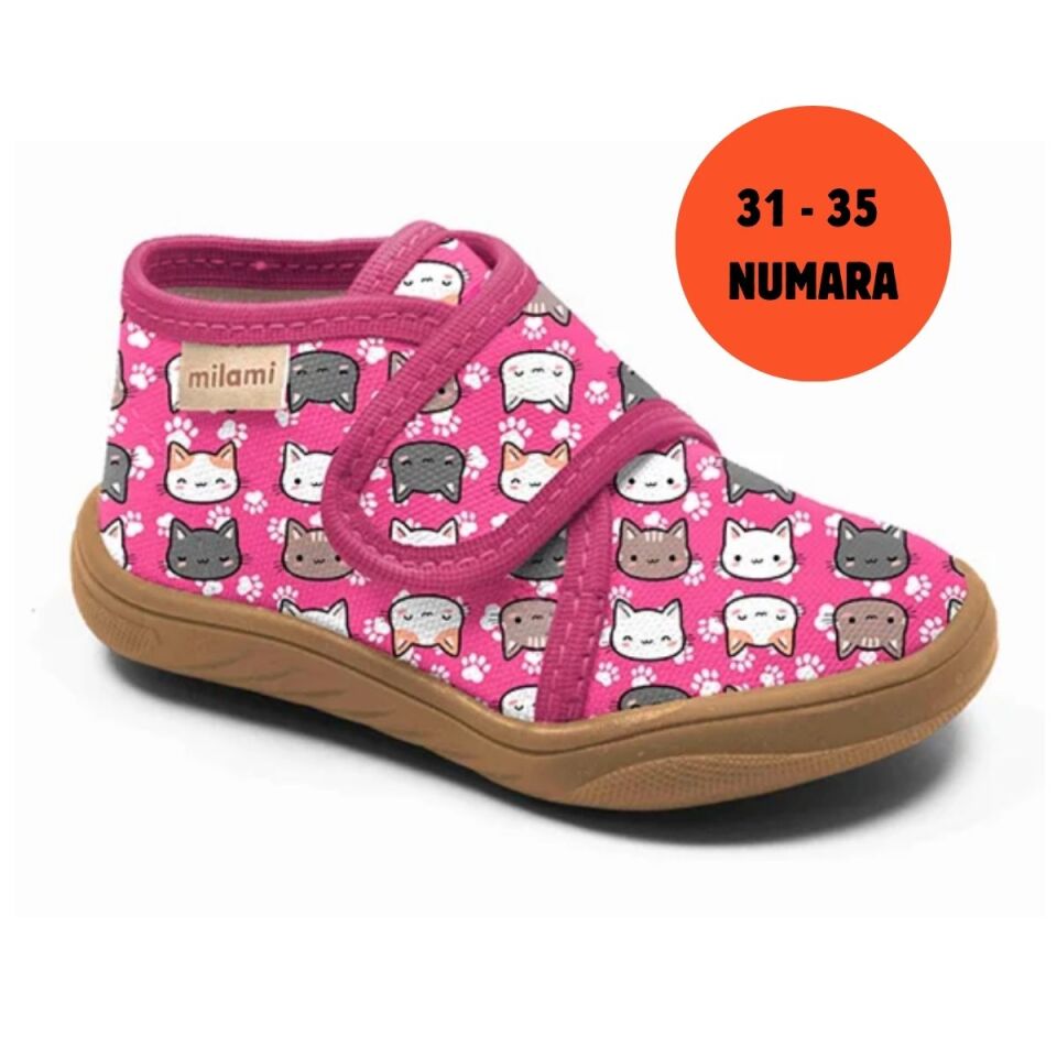Barefoot Taban Fuşya Kedili Desen Kapalı Model BF2 3135