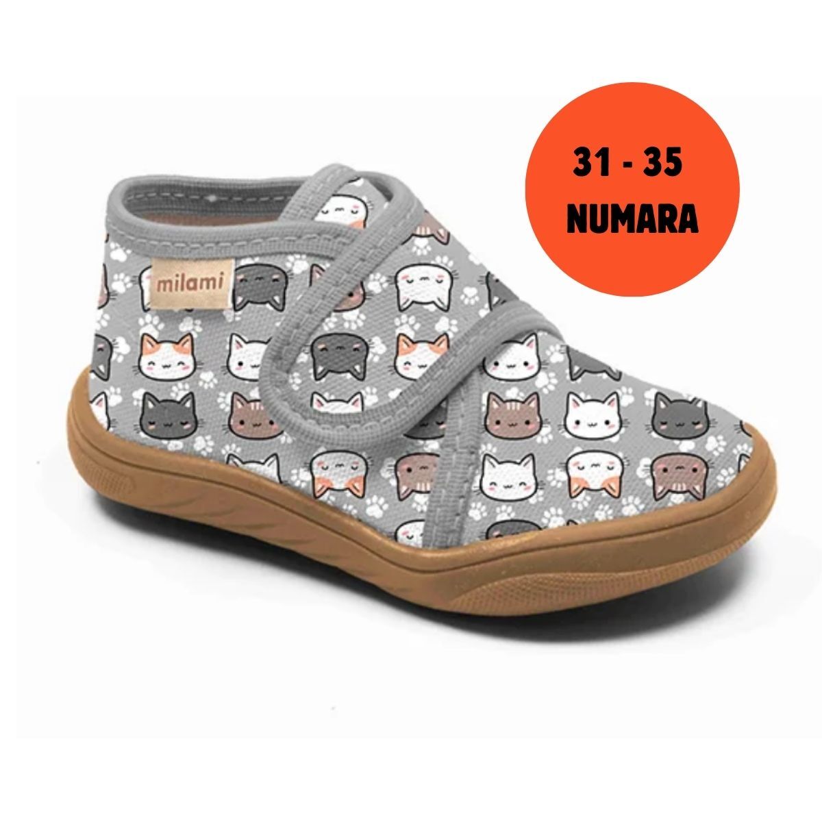 Barefoot Taban Gri Kedili Desen Kapalı Model BF2 3135