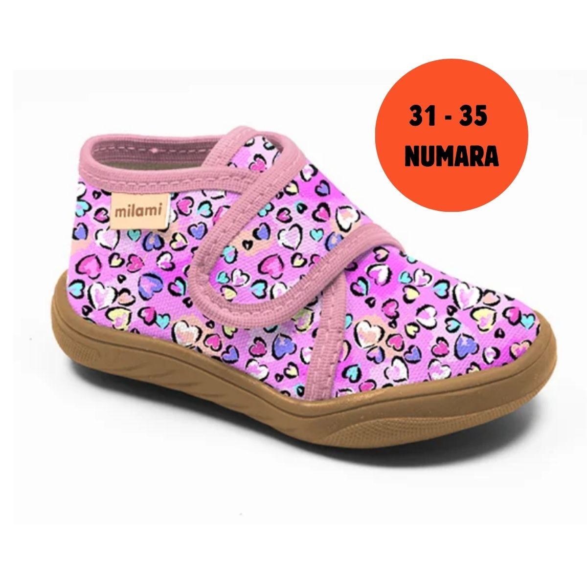 Barefoot Taban Pembe Kalp Desen Kapalı Model BF2 3135