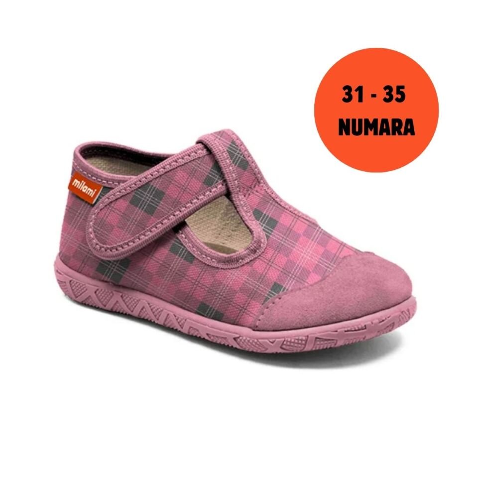 Premium Taban Pembe Kareli Desen Yarı Açık Model 112 3135