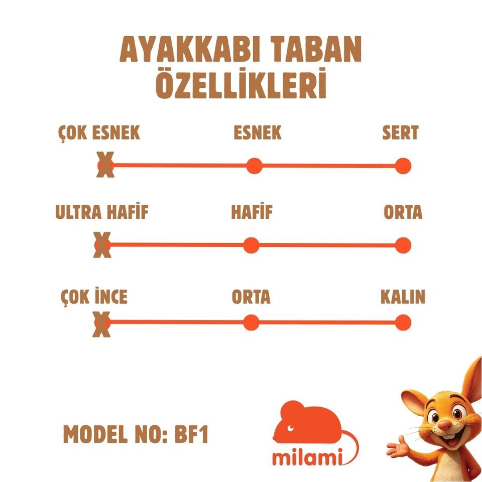 Barefoot Taban Gri Düz Yarı Açık Model BF1 3135