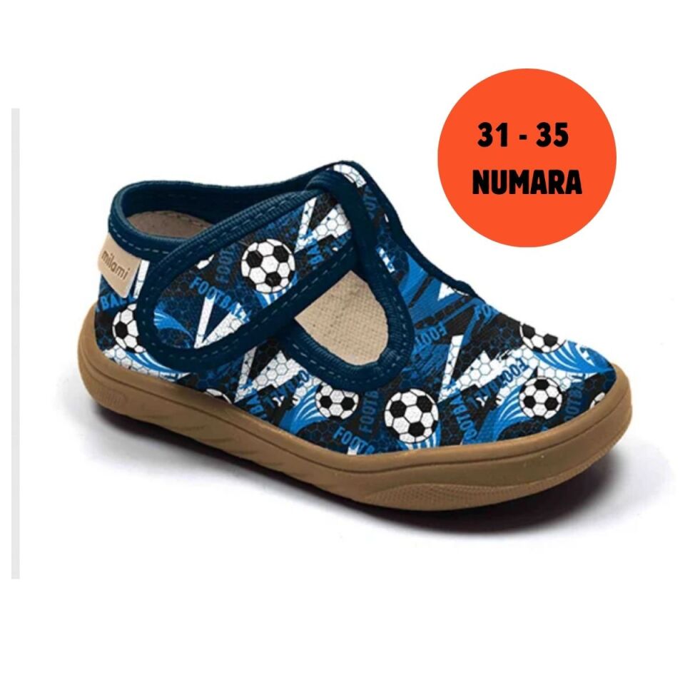 Barefoot Taban Lacivert Futbol Desenli Yarı Açık Model BF1 3135