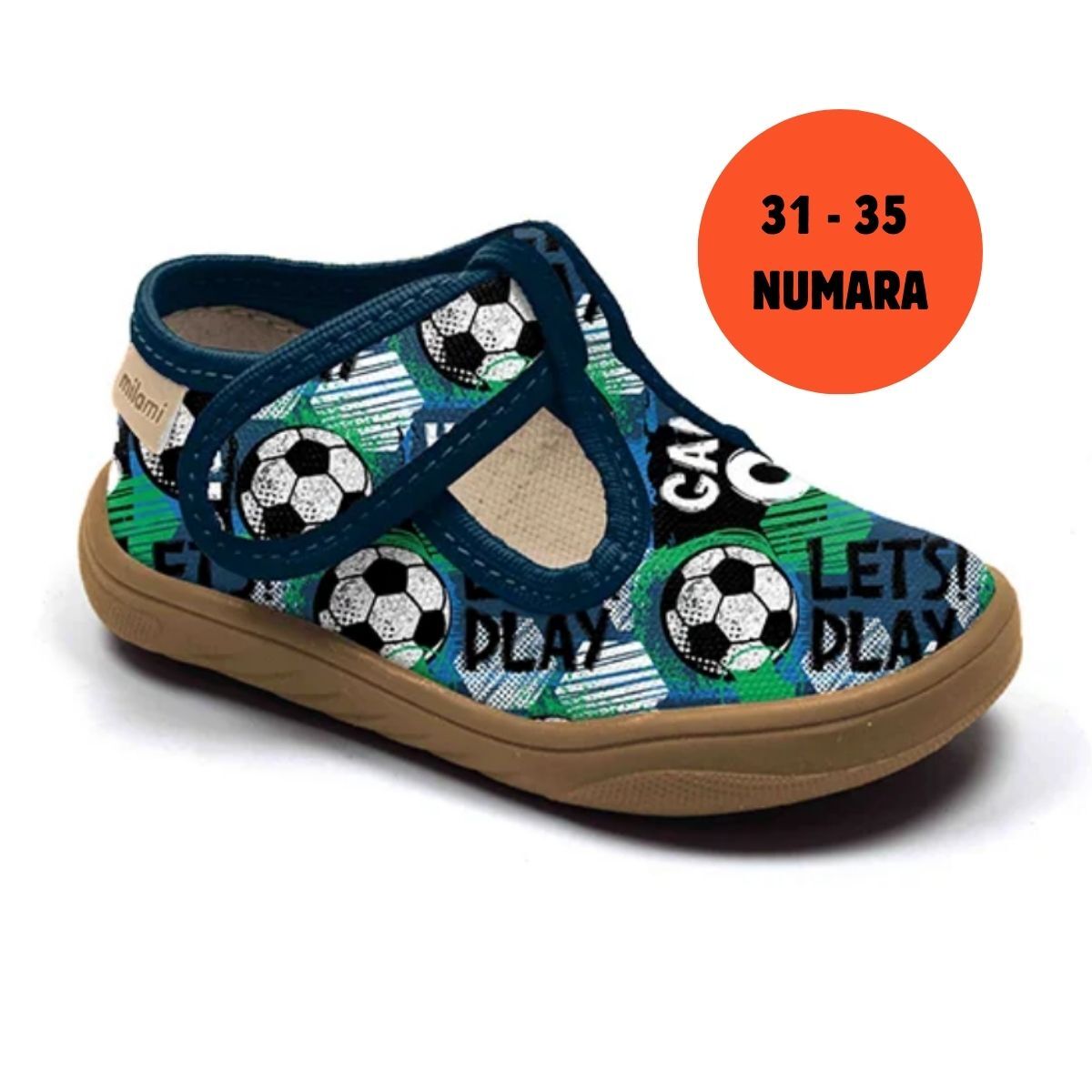 Barefoot Taban Oyun Temalı Futbol Desenli Yarı Açık Model BF1 3135
